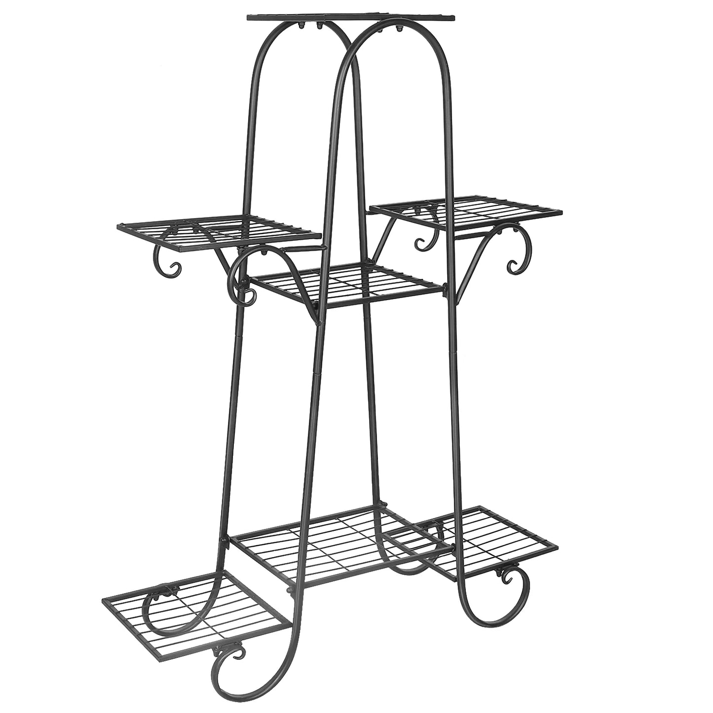 BINGOPAW 7 Tier Metal Plant Stand Indoor Outdoor Display Rack