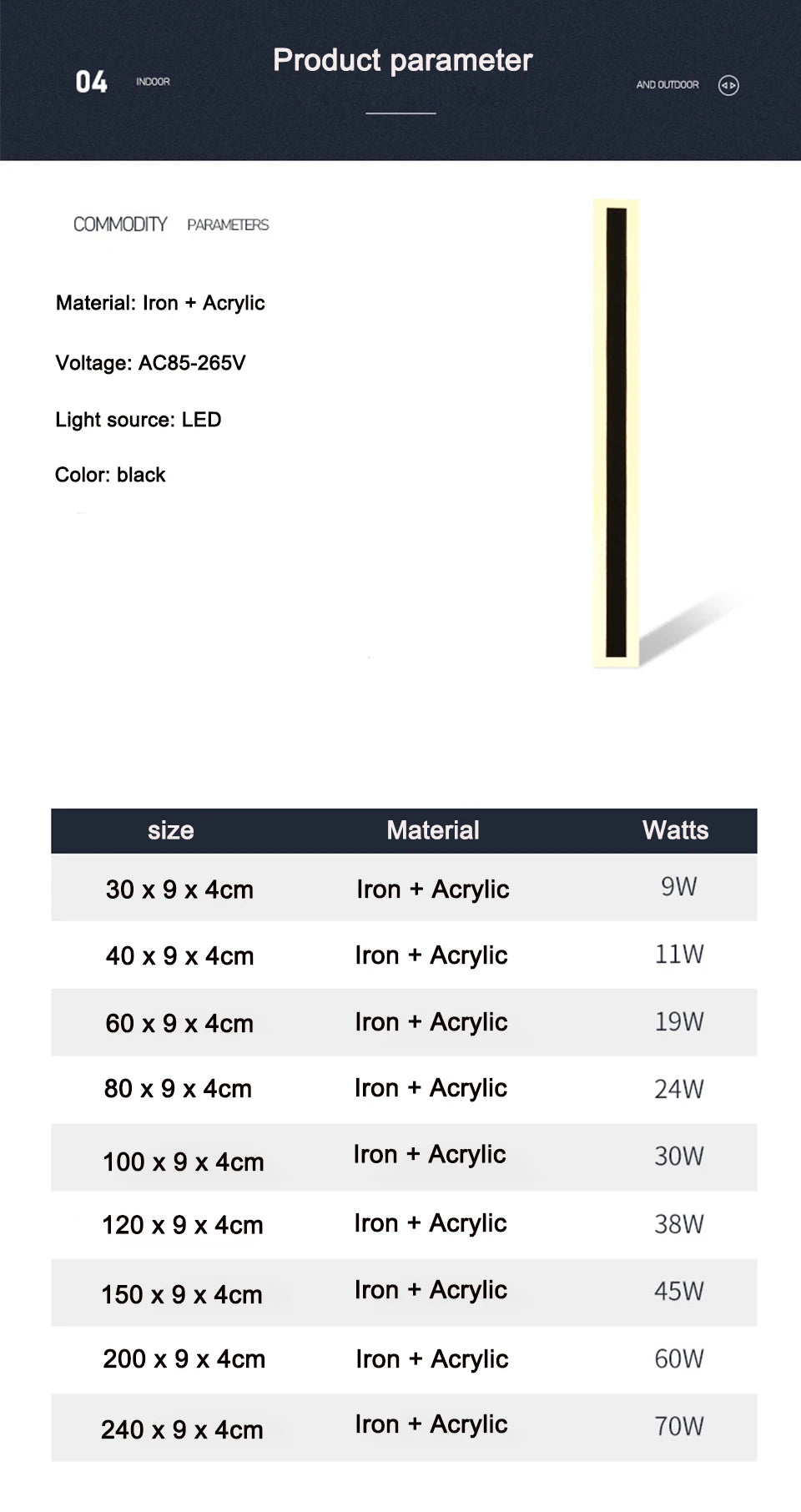 Ancister LED Outdoor Wall Light IP65 Sconce Luminaire 110V 220V