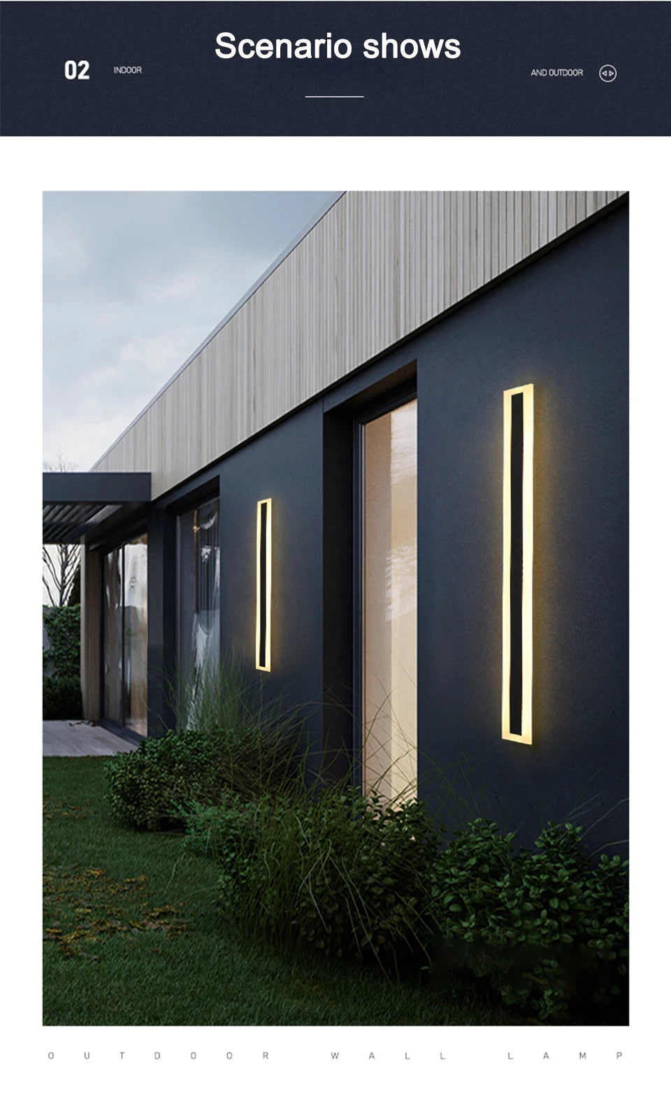 Ancister LED Outdoor Wall Light IP65 Sconce Luminaire 110V 220V