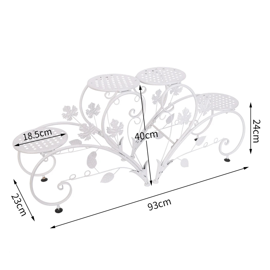 Wisfor Four Tier Tall Plant Stand Metal Planter Rack