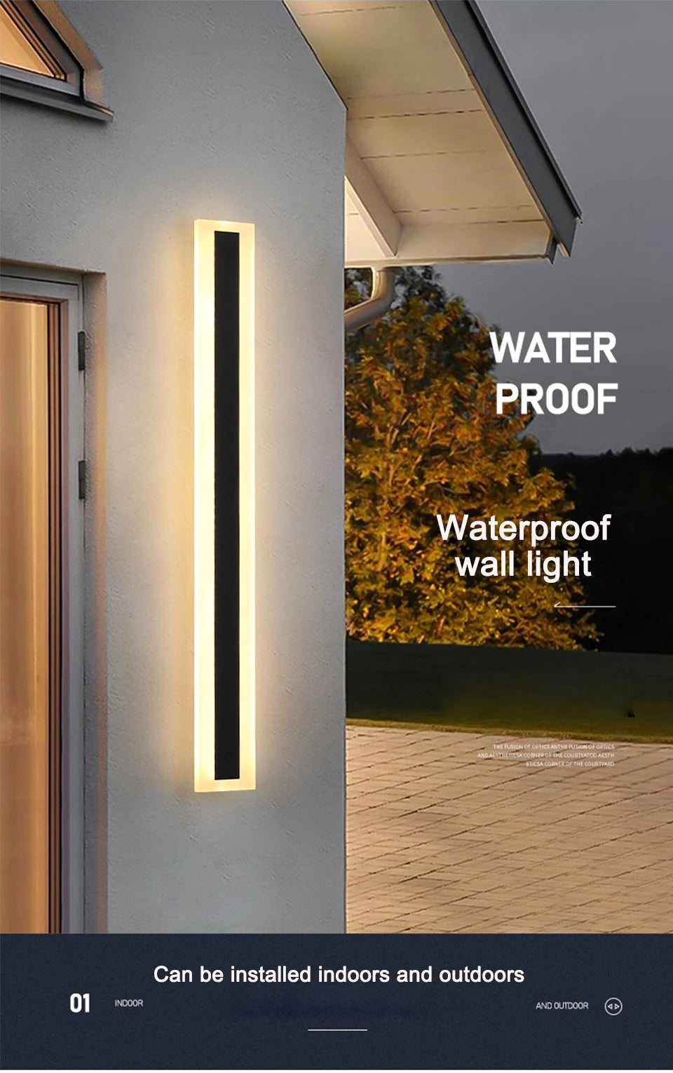 Ancister LED Outdoor Wall Light IP65 Sconce Luminaire 110V 220V