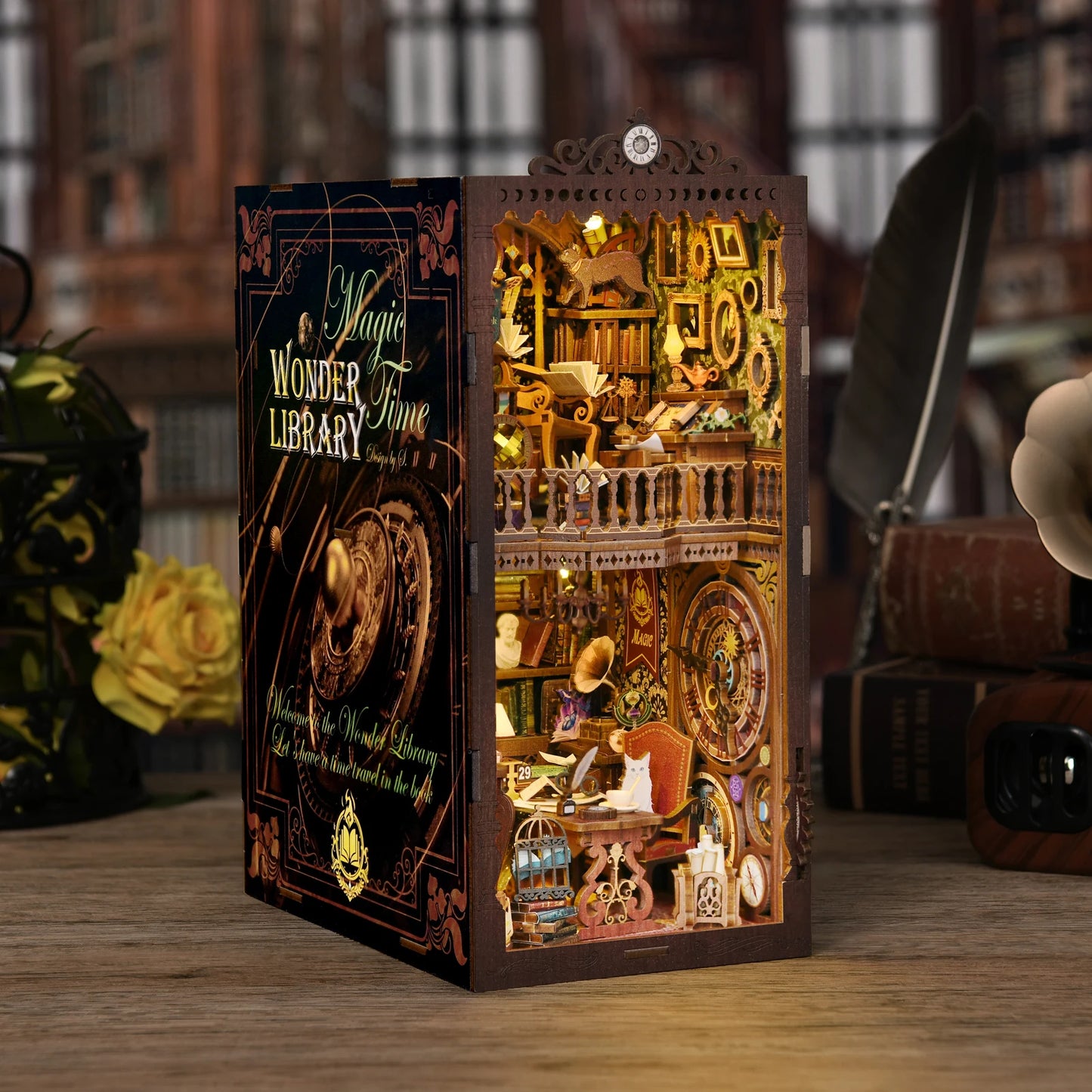 ASLOWSNAIL Book Nook Kit The Time Book Club 3D Puzzle
