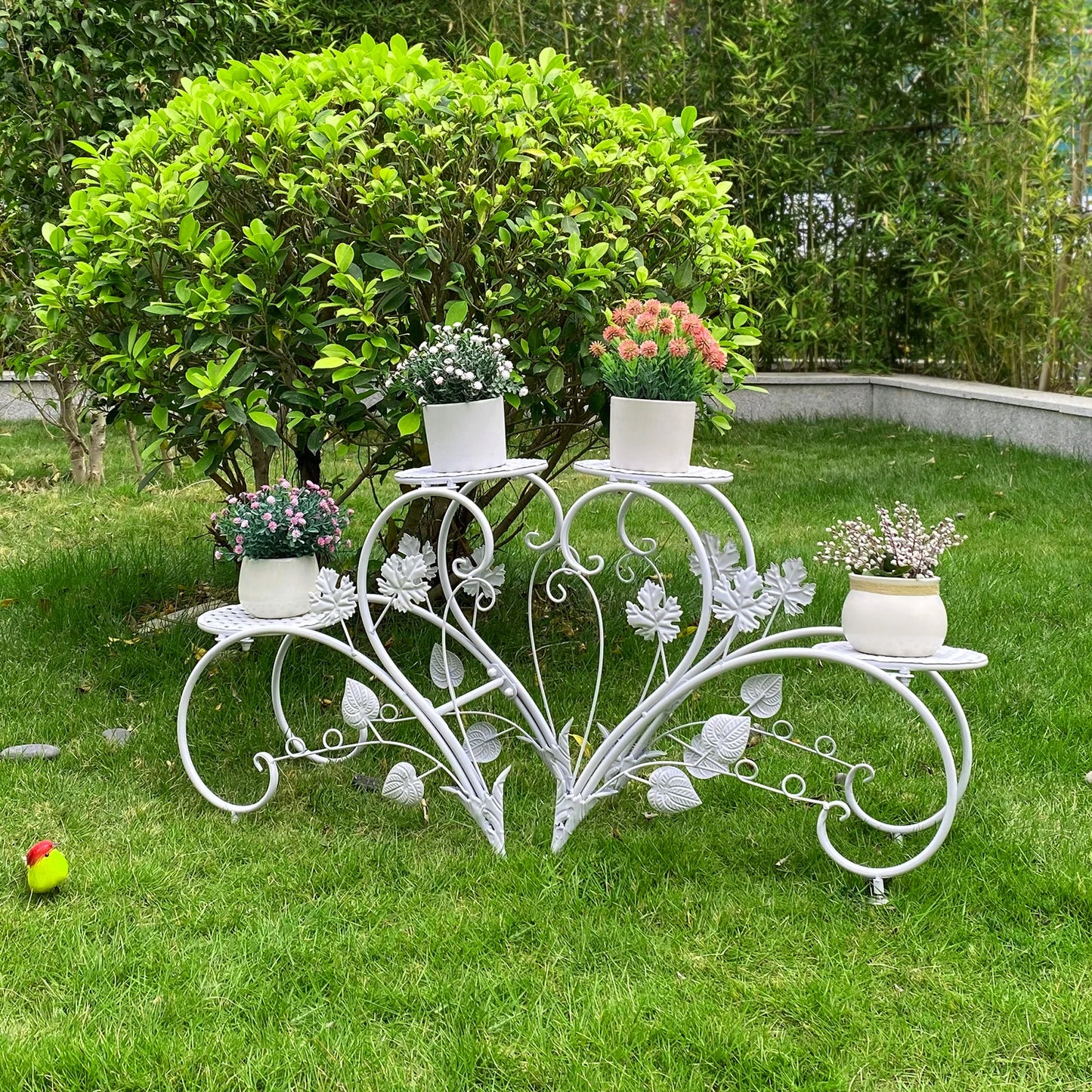 Wisfor Four Tier Tall Plant Stand Metal Planter Rack