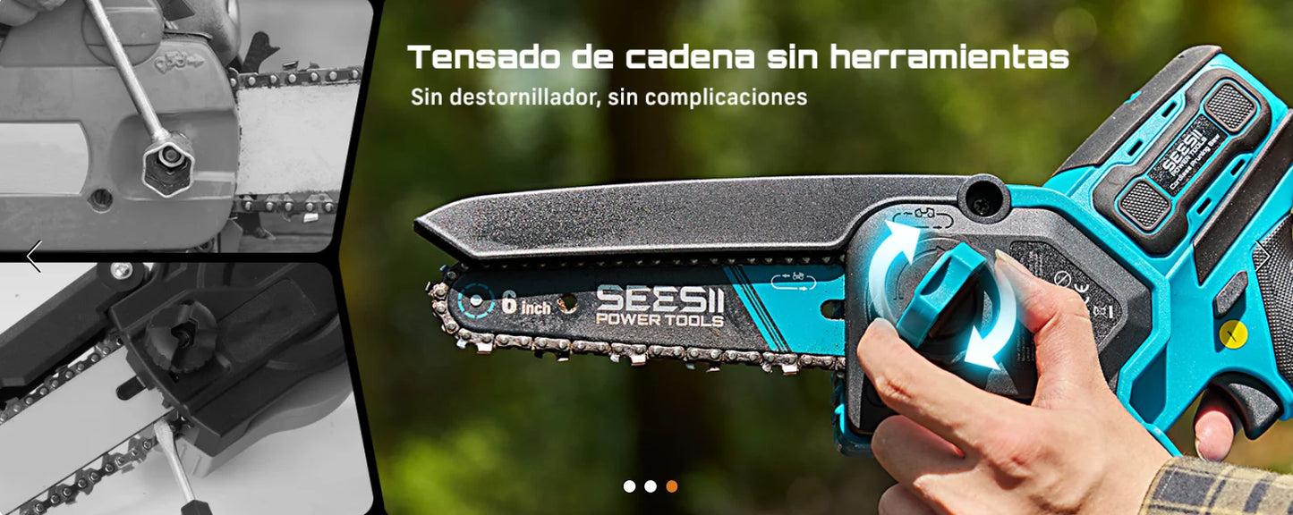 Seesii Brushless Cordless Chainsaw 1000W For Woodworking Pruning