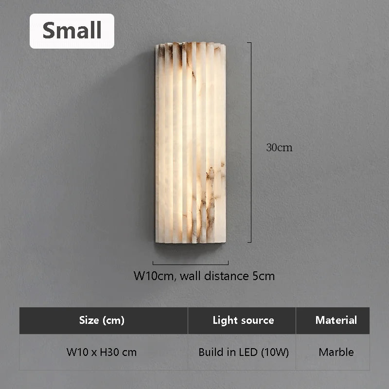 Ancister Modern Marble Wall Lamp Bedside Sconce Italian Style