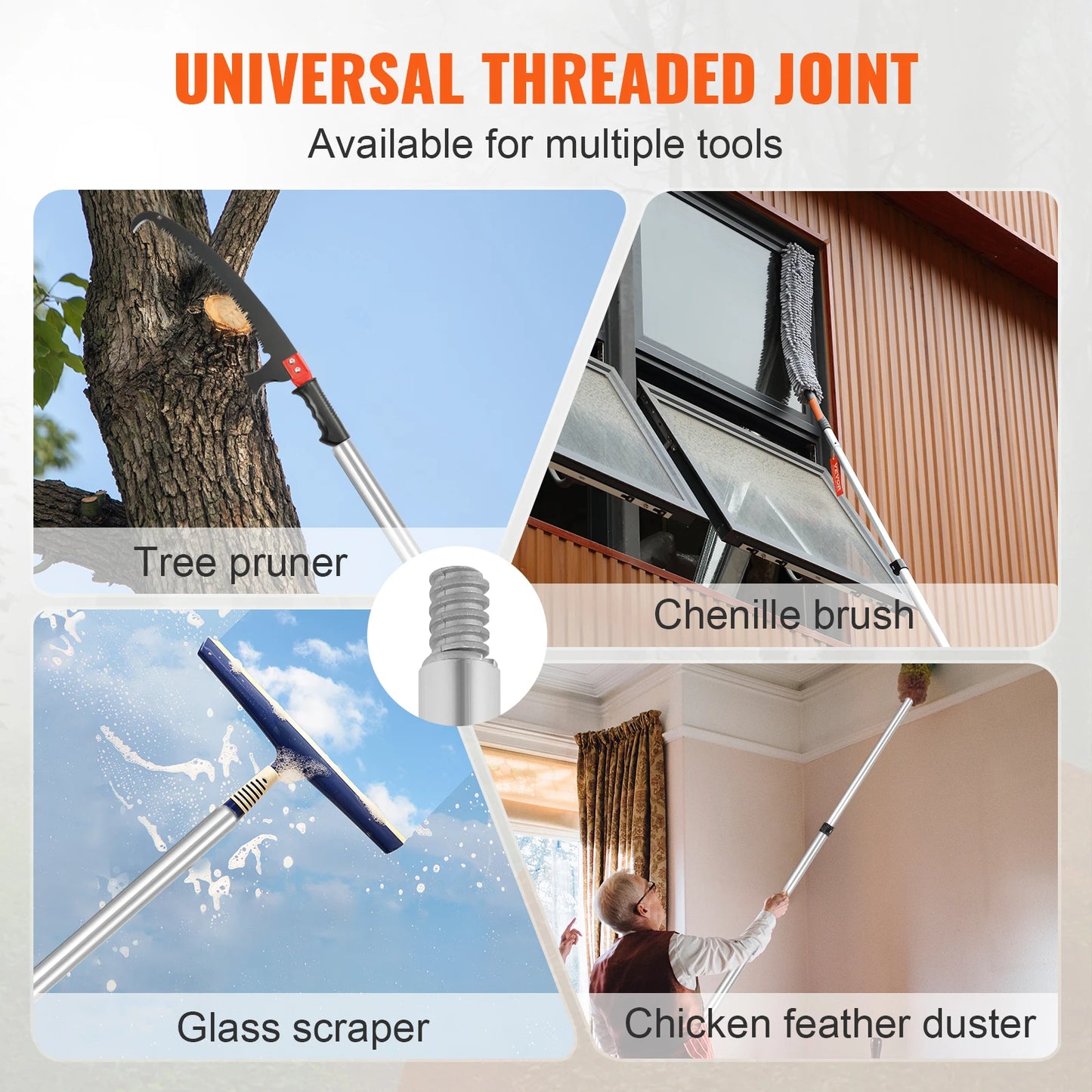 SucceBuy Telescopic Extendable Pole Saw With Aluminum Handle