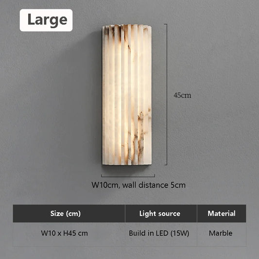 Ancister Modern Marble Wall Lamp Bedside Sconce Italian Style