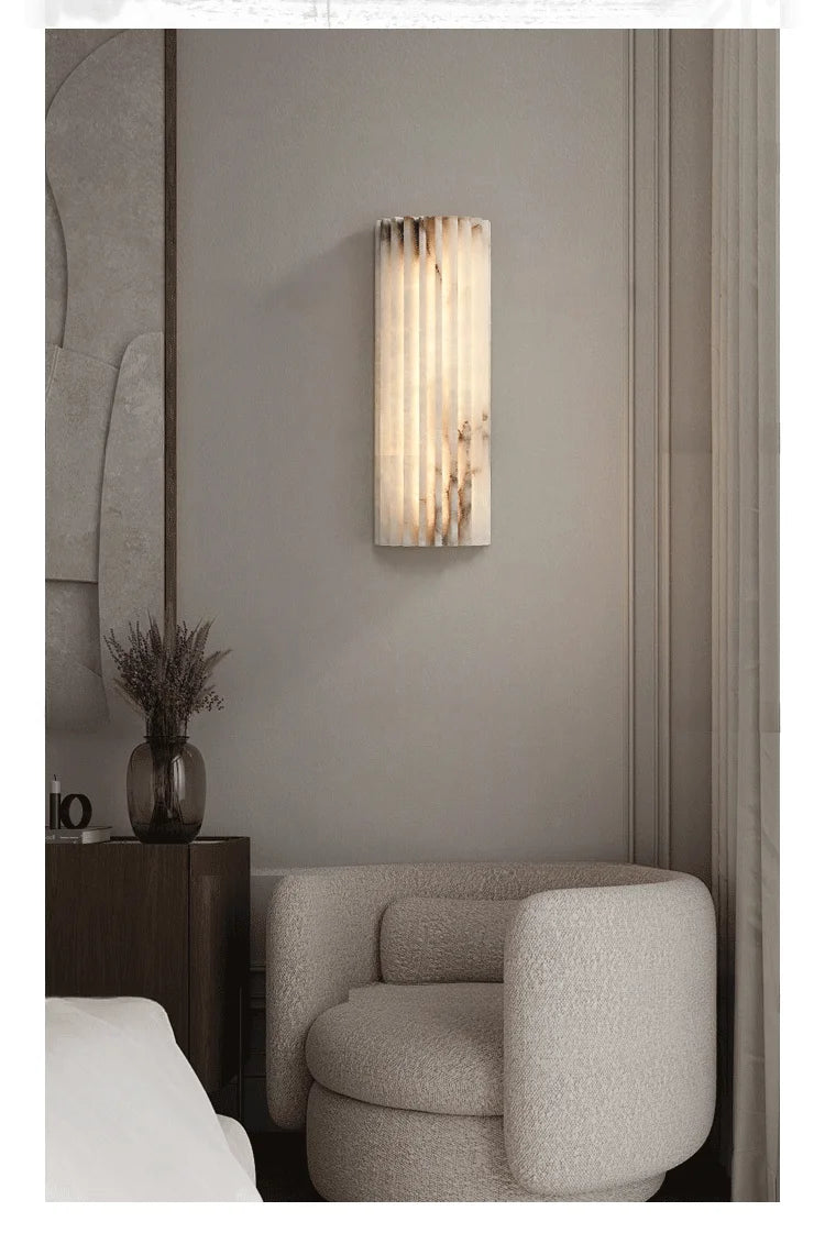 Ancister Modern Marble Wall Lamp Bedside Sconce Italian Style
