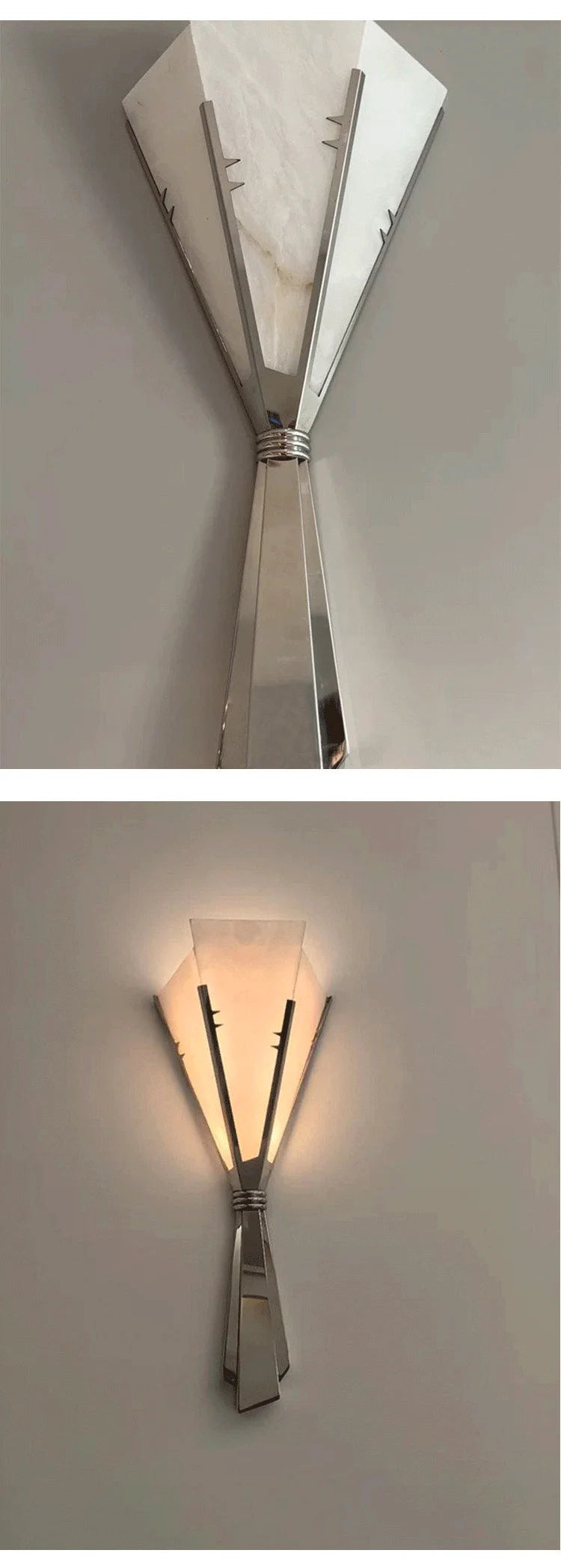 ANCISTER Modern Marble Wall Lamp Flower Sconce Stainless Steel LED