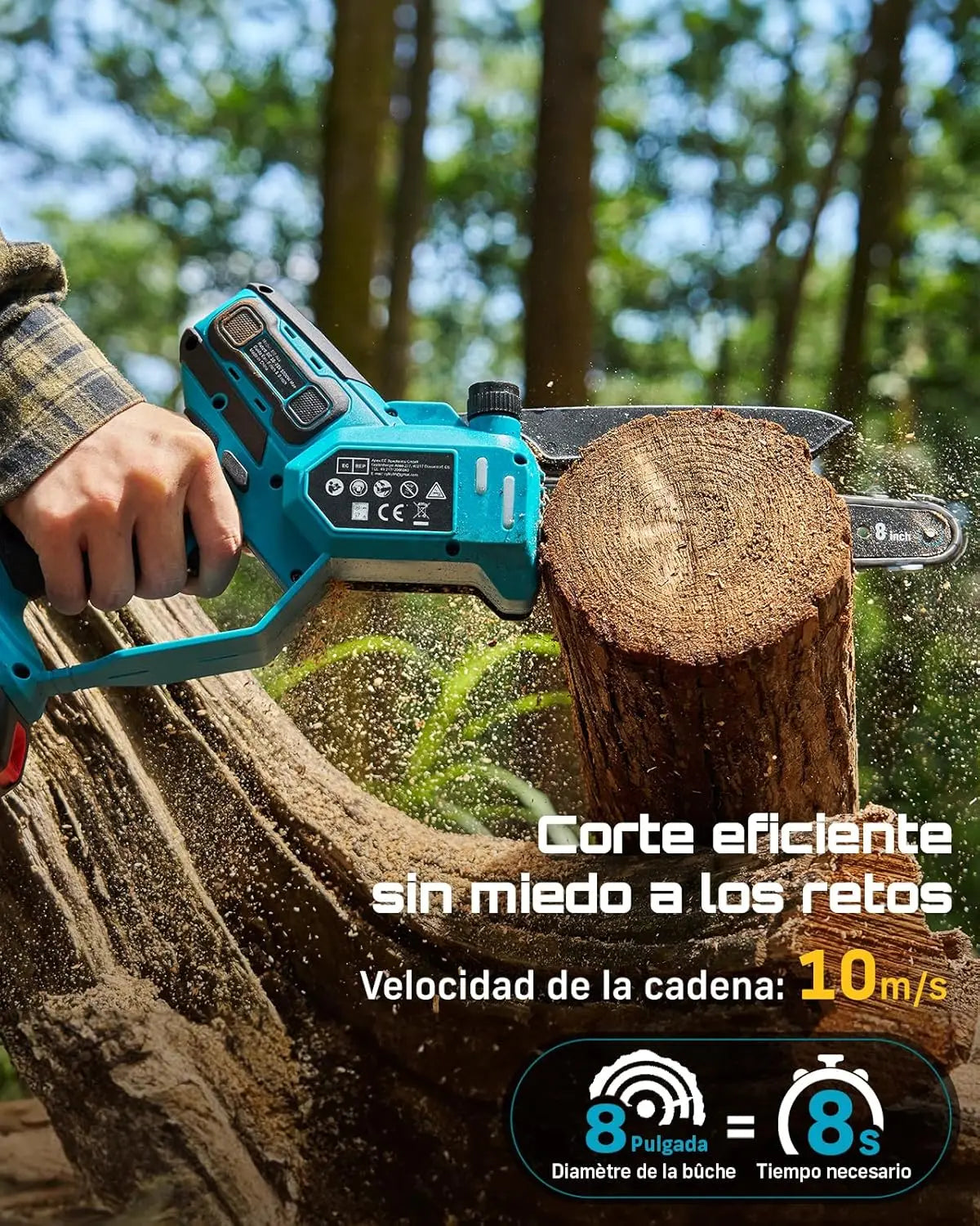 Seesii Brushless Cordless Chainsaw 1000W For Woodworking Pruning