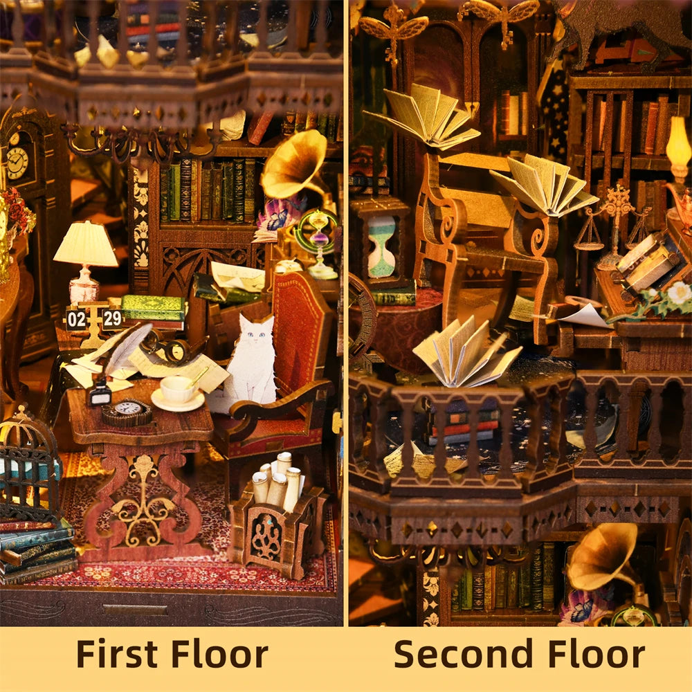 ASLOWSNAIL Book Nook Kit The Time Book Club 3D Puzzle