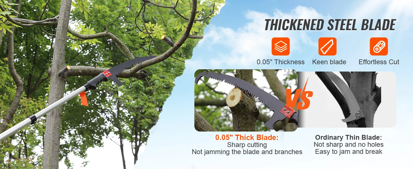 SucceBuy Telescopic Extendable Pole Saw With Aluminum Handle
