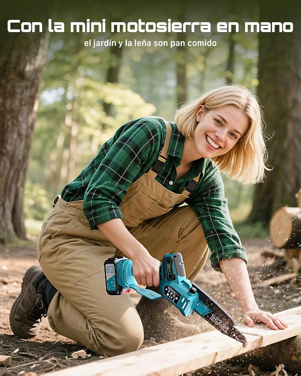 Seesii Brushless Cordless Chainsaw 1000W For Woodworking Pruning