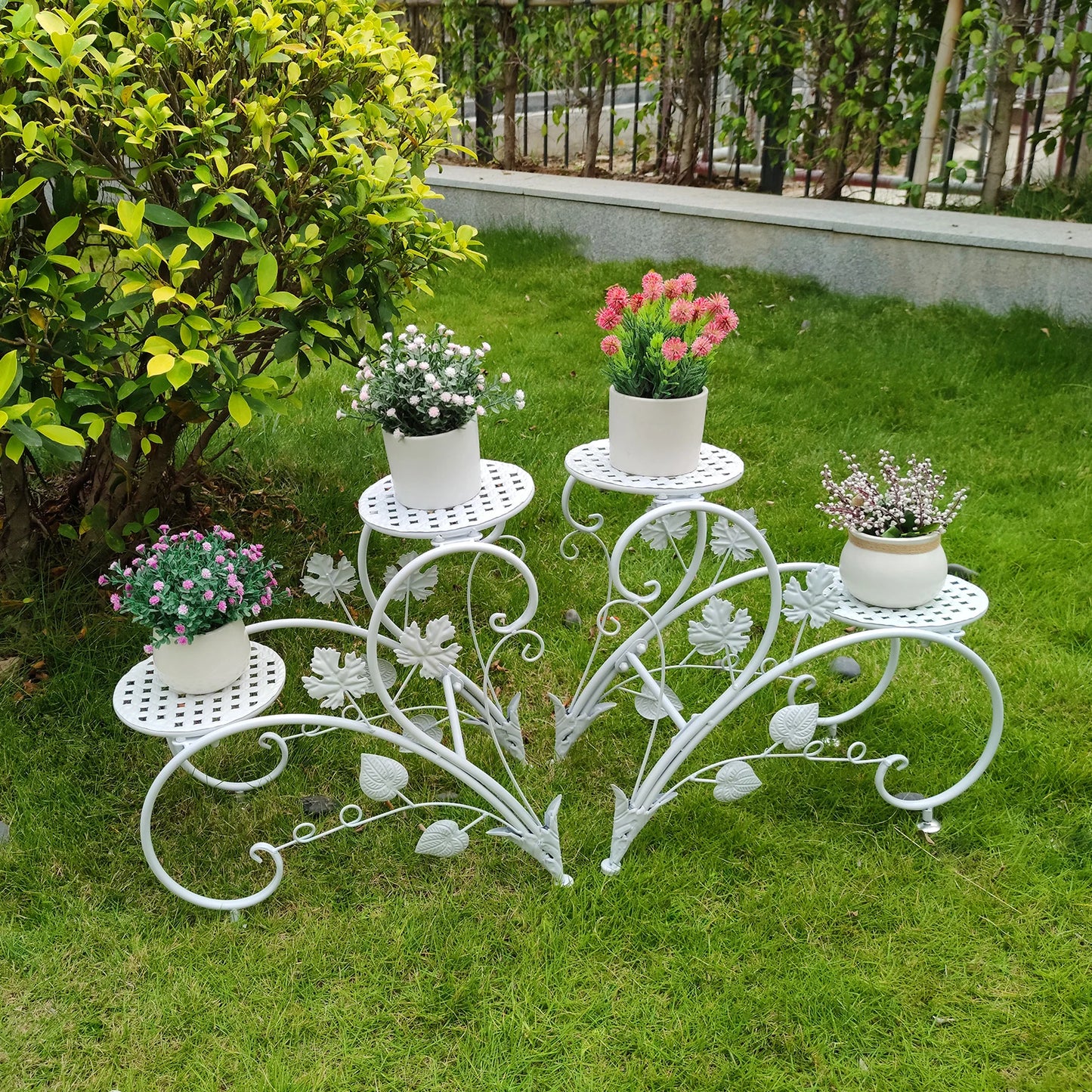 Wisfor Four Tier Tall Plant Stand Metal Planter Rack