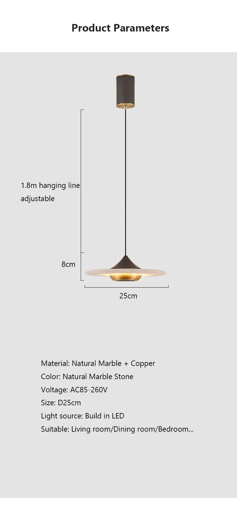 ANCISTER Modern UFO Pendant Light Nordic LED For Living Room