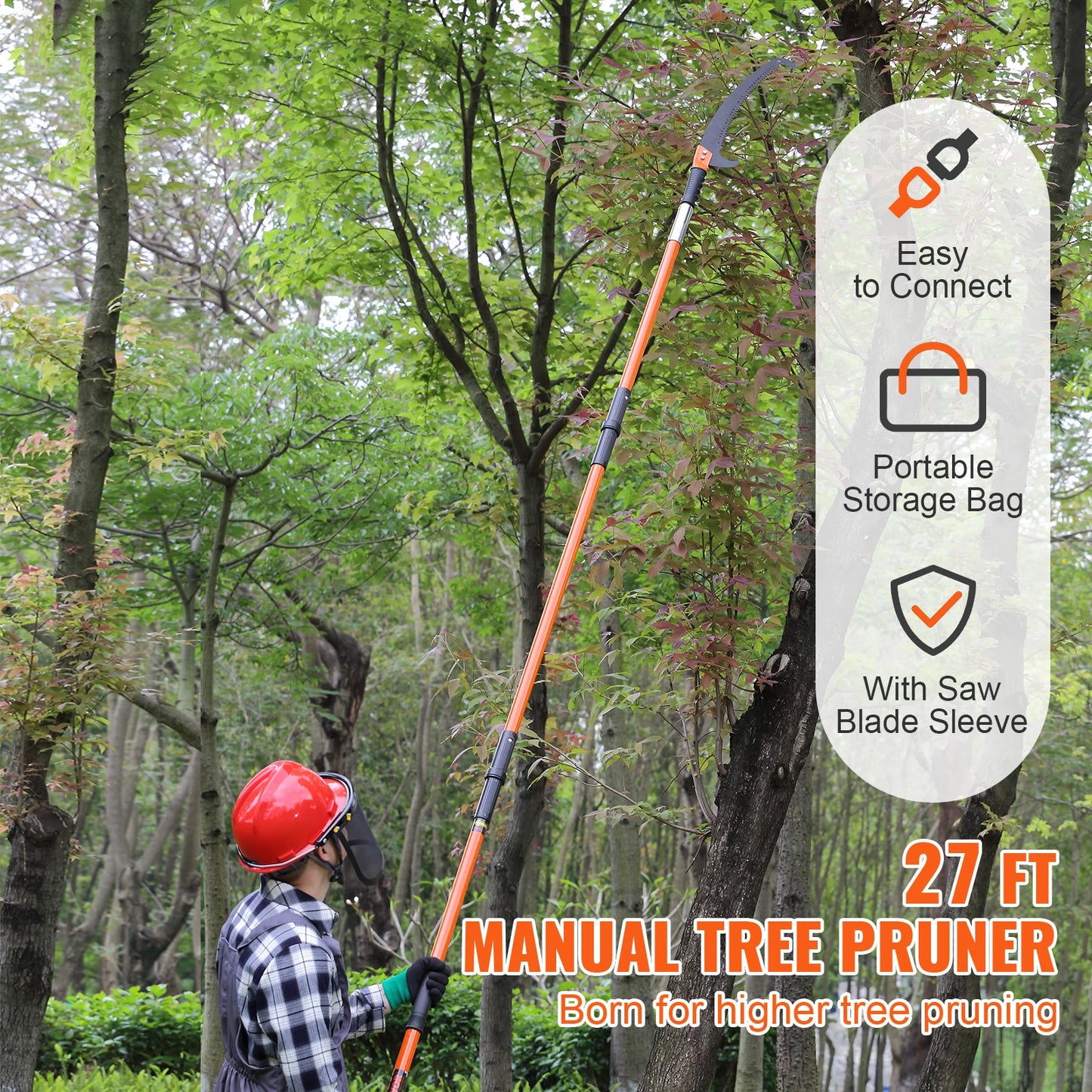SucceBuy Telescopic Extendable Pole Saw With Aluminum Handle