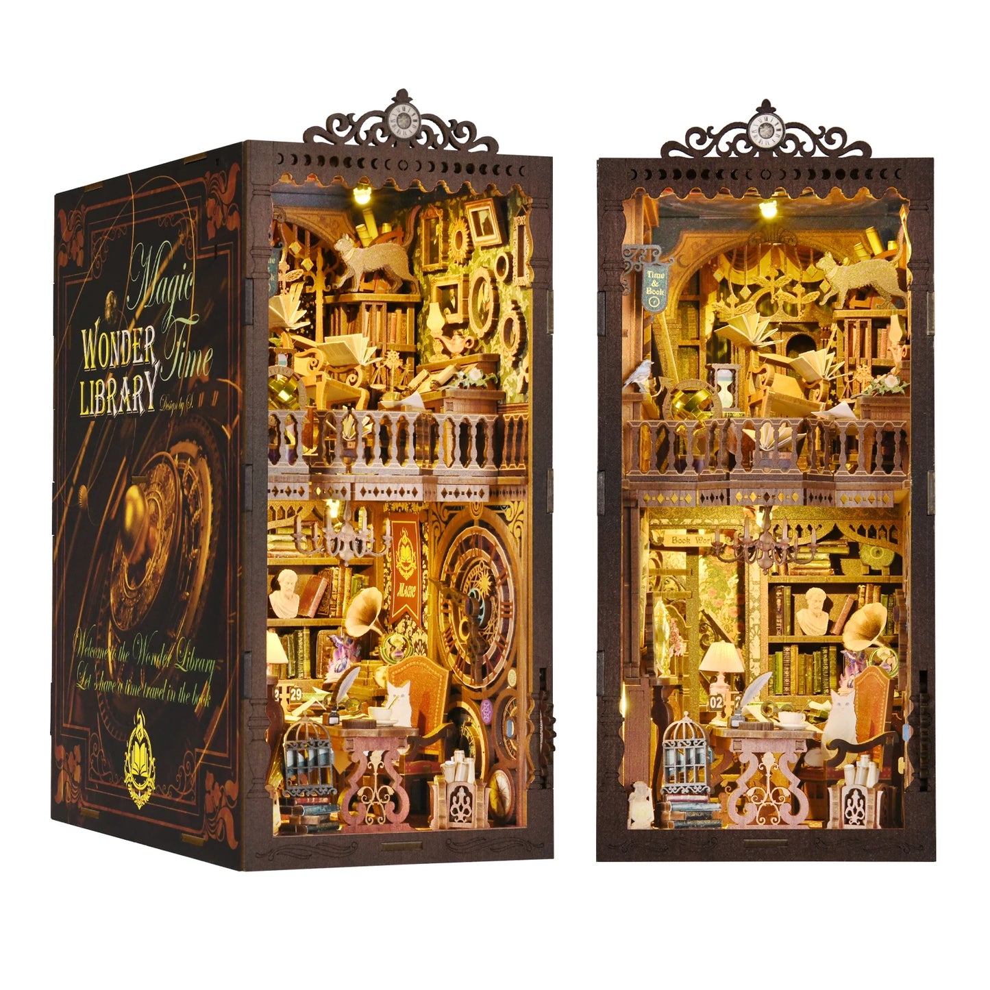 ASLOWSNAIL Book Nook Kit The Time Book Club 3D Puzzle