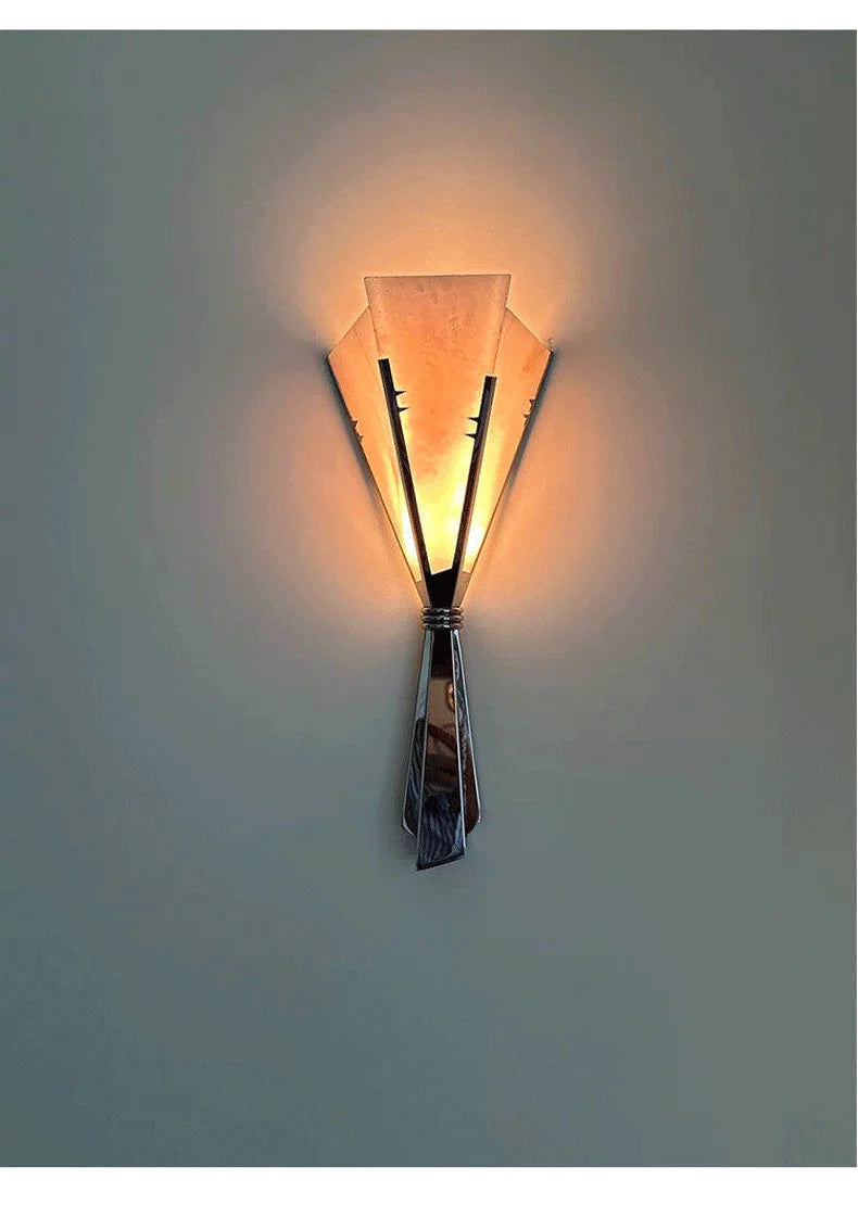 ANCISTER Modern Marble Wall Lamp Flower Sconce Stainless Steel LED