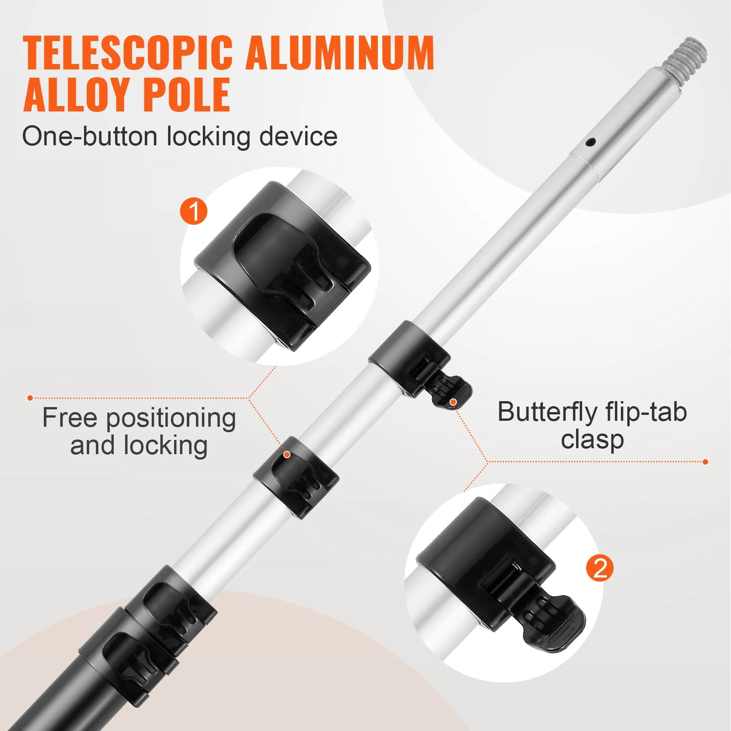 SucceBuy Telescopic Extendable Pole Saw With Aluminum Handle