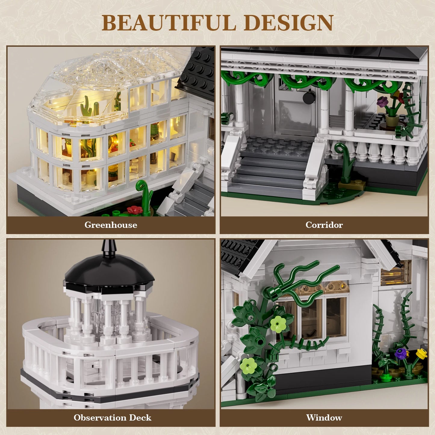 Magic House Building Set With LED Light For Adults