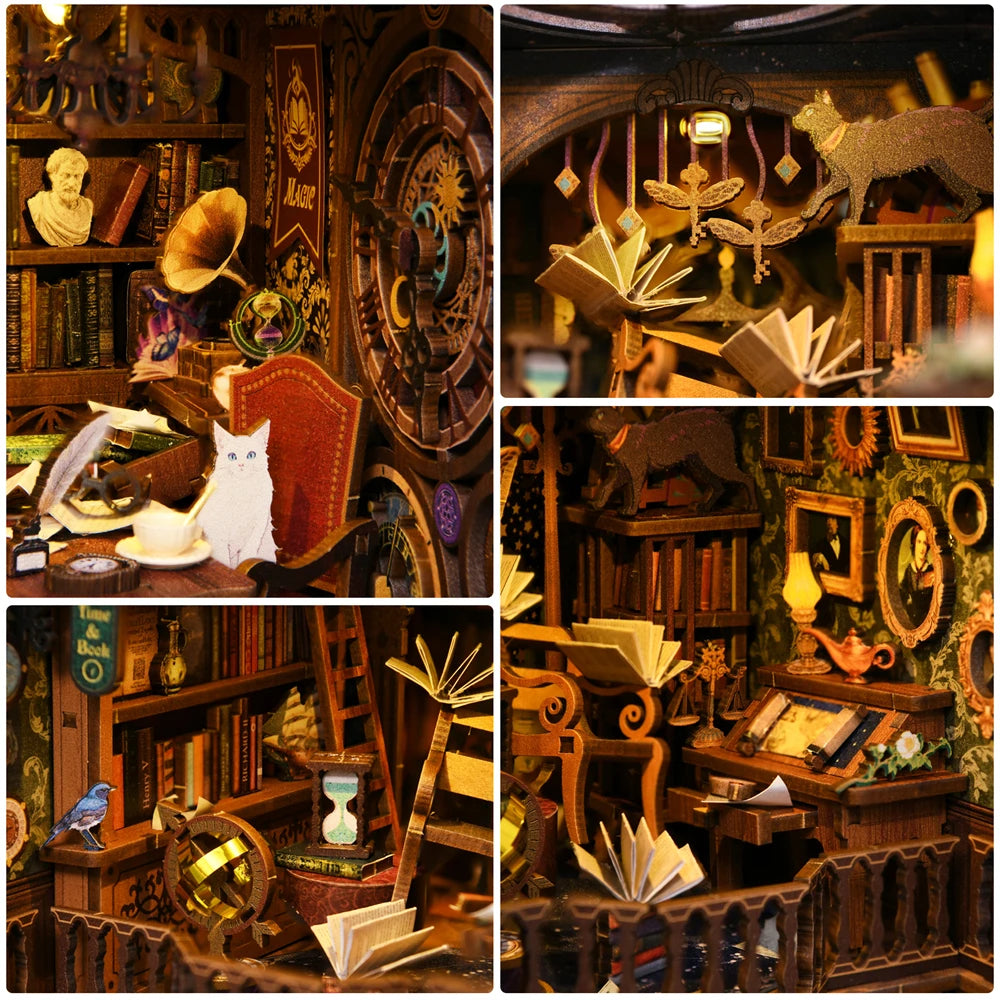 ASLOWSNAIL Book Nook Kit The Time Book Club 3D Puzzle