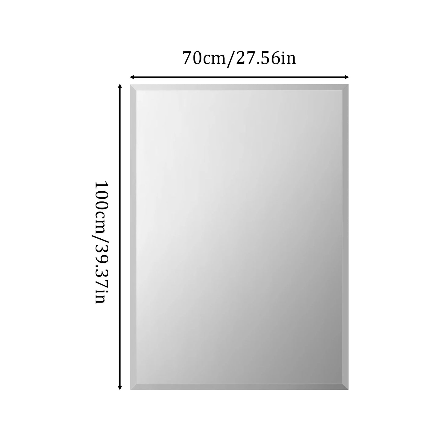 Wisfor Frameless Bathroom Mirror Over Sink With Beveled Edge