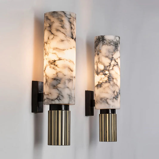 Ancister Natural Marble Wall Lamp For Living Room And Bedroom