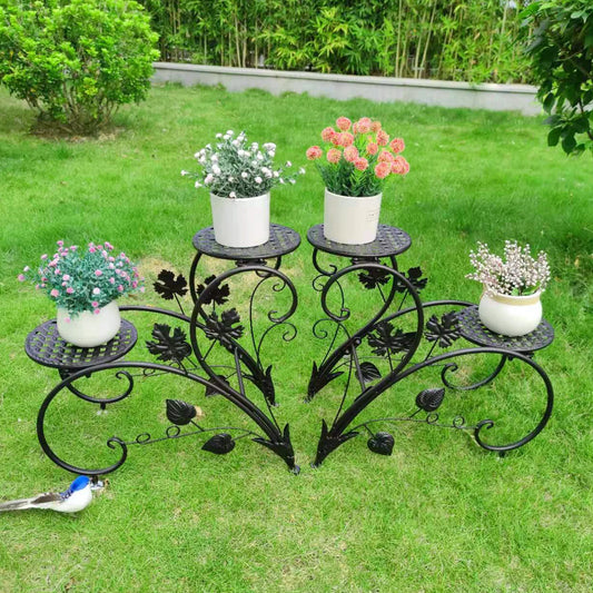 Wisfor Four Tier Tall Plant Stand Metal Planter Rack