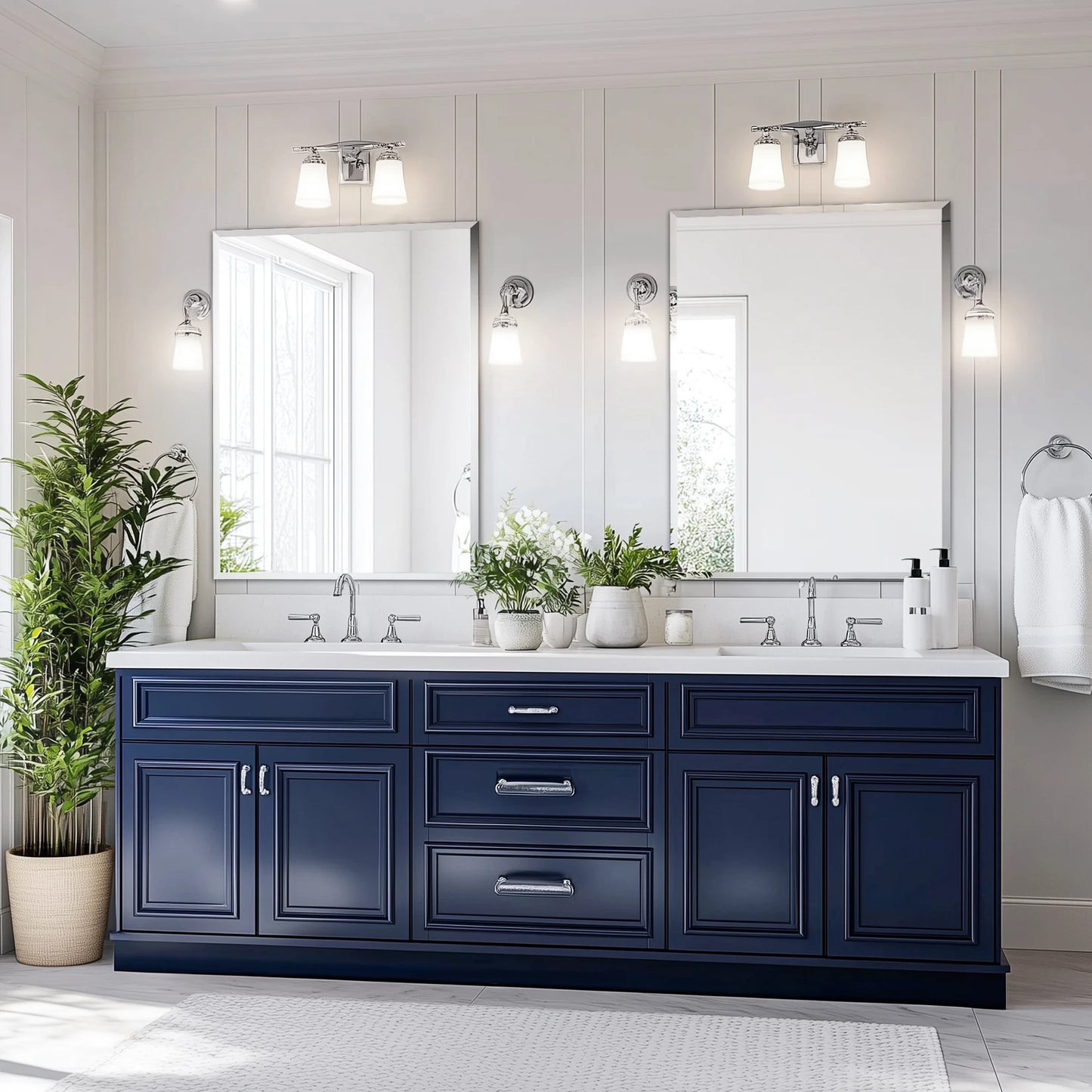 Wisfor Frameless Bathroom Mirror Over Sink With Beveled Edge
