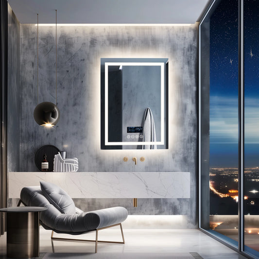 Wisfor LED Bathroom Mirror With Bluetooth Smart Display And Memory