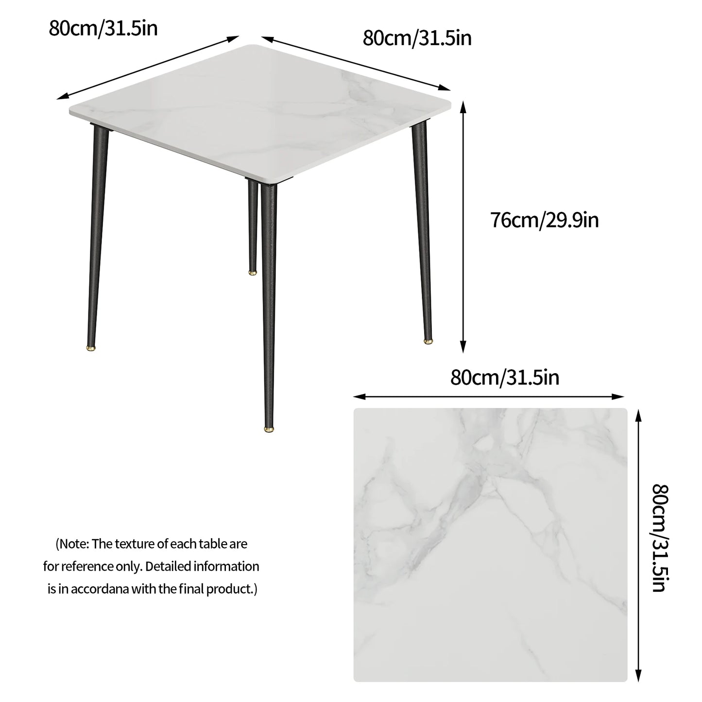 Wisfor Mid-Century Slate Dining Table With Sintered Stone Top