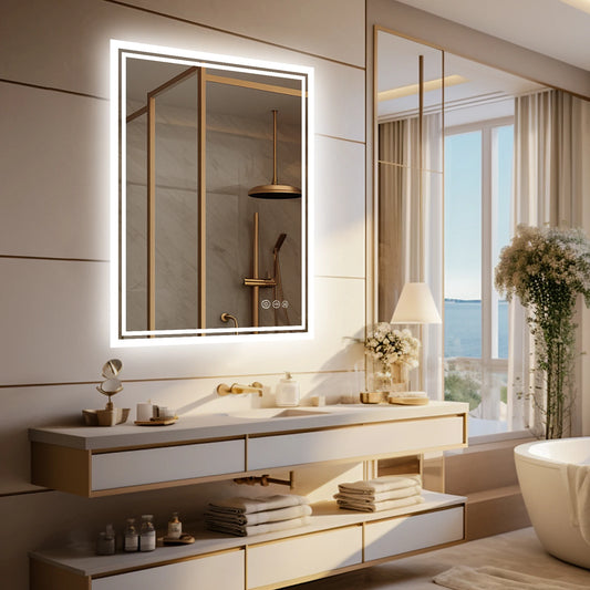 Wisfor LED Backlit Mirror Bathroom Vanity With Anti-Fog, Dimmable, CRI90+