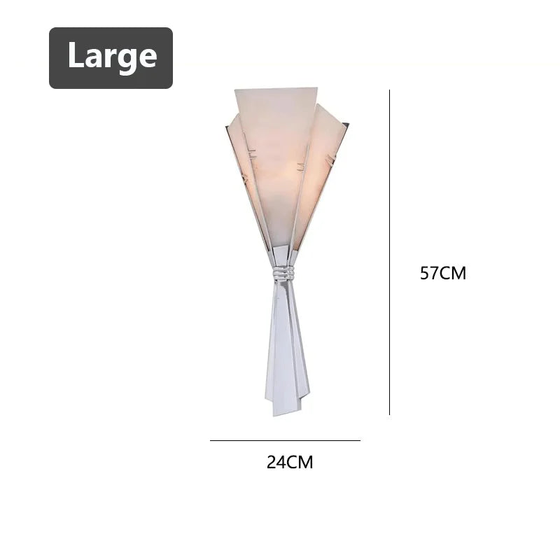 ANCISTER Modern Marble Wall Lamp Flower Sconce Stainless Steel LED