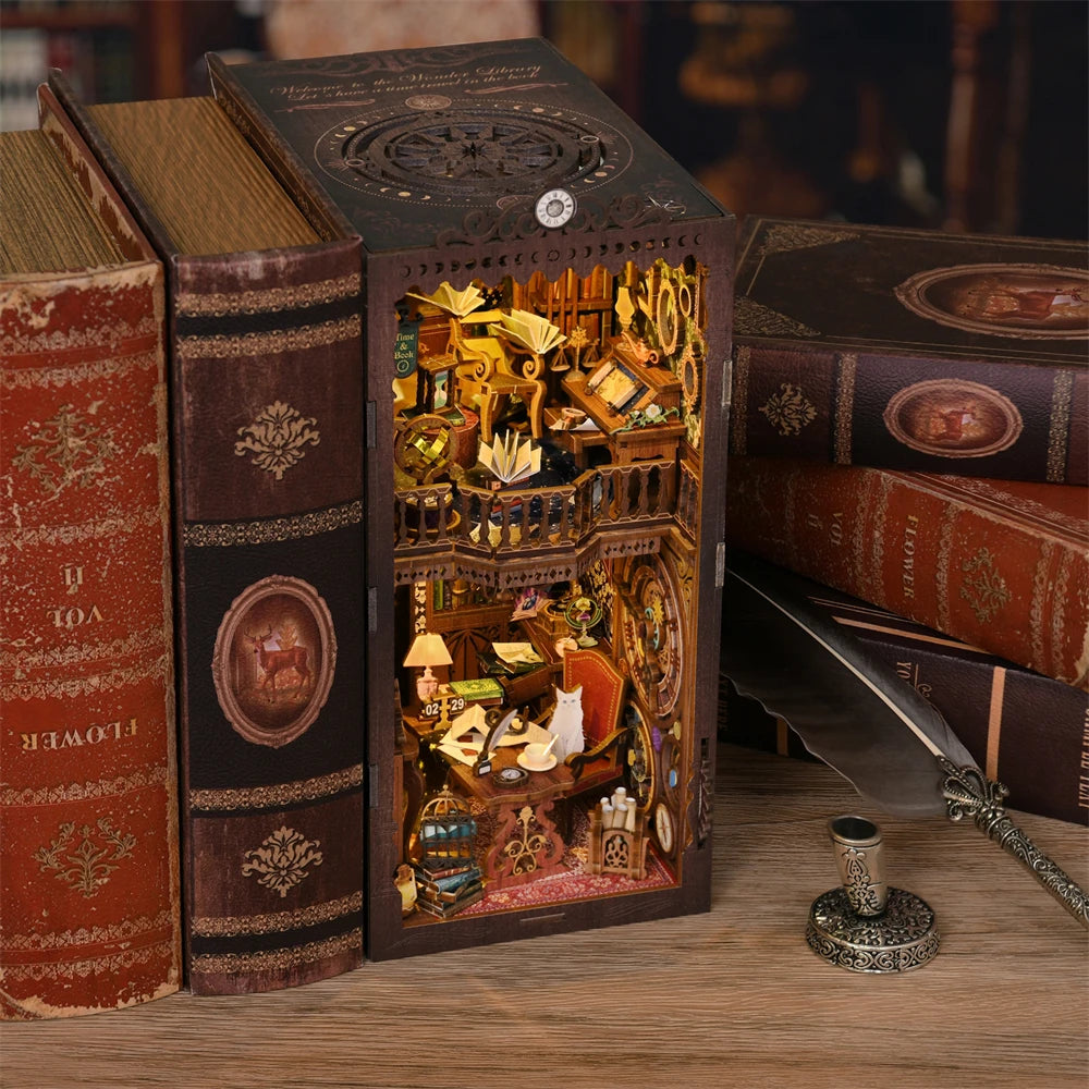 ASLOWSNAIL Book Nook Kit The Time Book Club 3D Puzzle