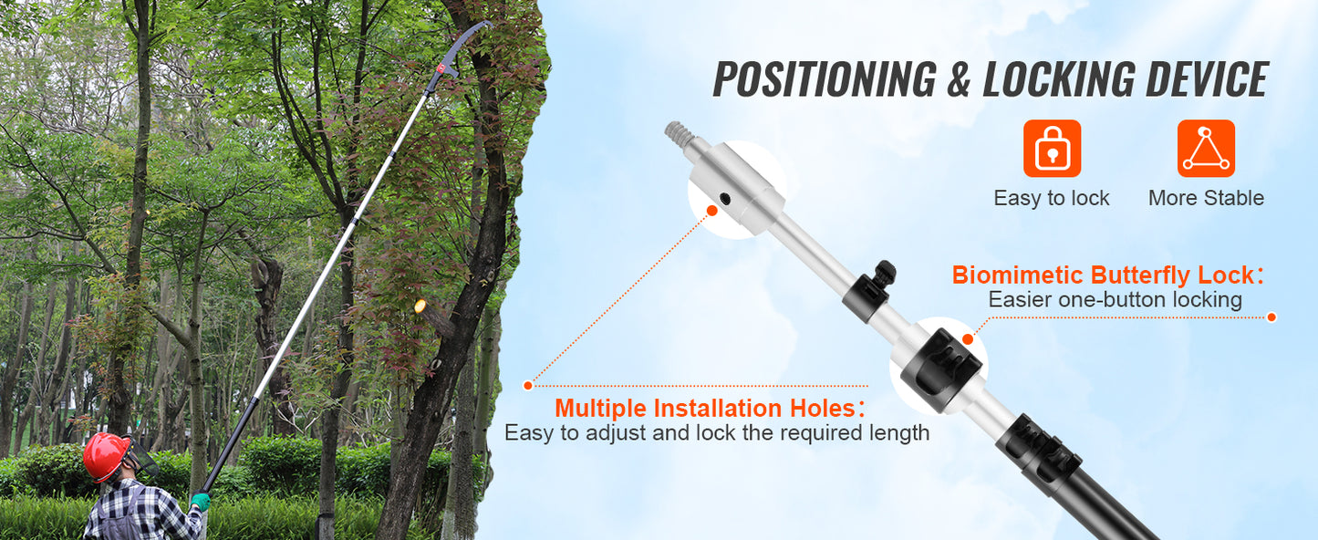 SucceBuy Telescopic Extendable Pole Saw With Aluminum Handle