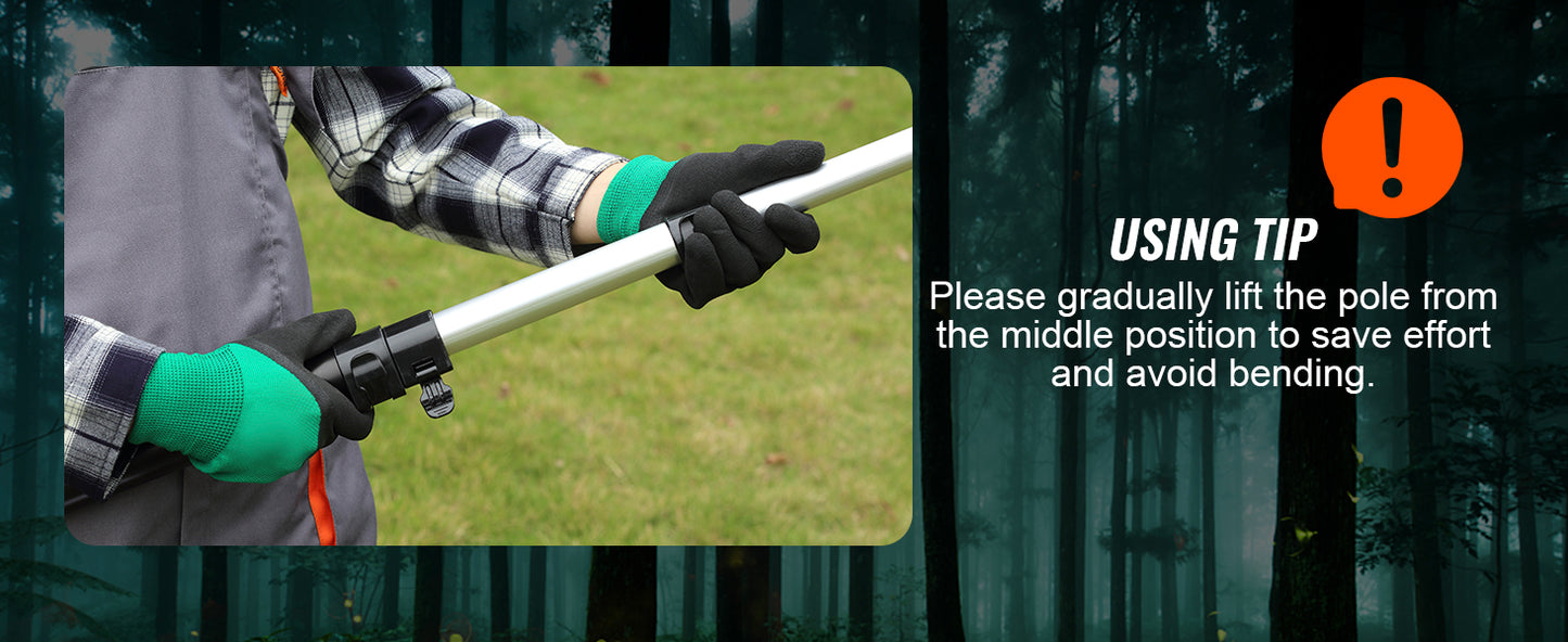 SucceBuy Telescopic Extendable Pole Saw With Aluminum Handle